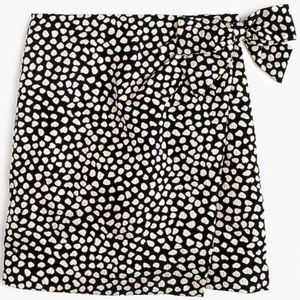 New J Crew Black & Metallic Jacquard Skirt 00